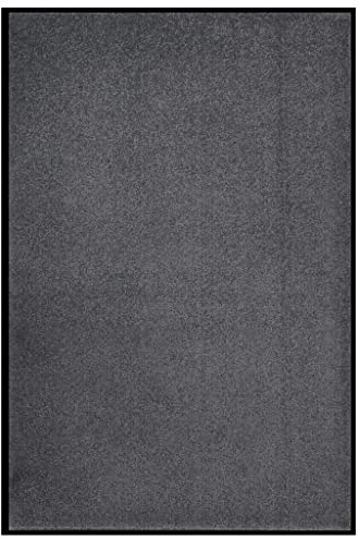 Dravynael Fußmatte 80x120 cm Anthrazit rutschfest, waschbare Schmutzfangmatte für Eingangsbereich, Flur, Balkon und Terrasse mit Veloursoberfläche, langlebig, Feuchtigkeits- und Staubabweisend