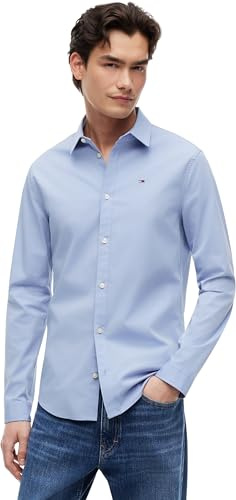 Tommy Jeans Herren Hemd TJM Original Langarm, Blau (Lavender Lustre), XS