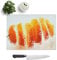Glass Chopping Board - Floating Sliced Orange in Abstract - Textured Worktop Saver Cutting Board - Heat Resistant, Shatterproof and Hygenic - 39 x 28.5 cm