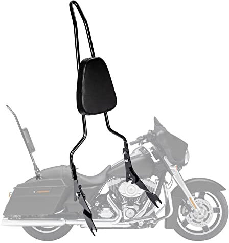 Rückenlehne Sissy Bar, Beifahrer Rückenlehne, PSLER Motorrad Hinten Abnehmbare Rückenlehne für Touring Road King Street Glide Electra Glide Ultra Limited 2009-2023