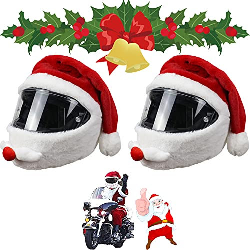 Weihnachtsmütze, Motorradhelm-Überzug, Weihnachtsmann, personalisierbare Motorrad-Integralhelme, 2 Stück., 6