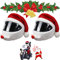 Weihnachtsmütze, Motorradhelm-Überzug, Weihnachtsmann, personalisierbare Motorrad-Integralhelme, 2 Stück., 6