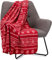 Celebright Weihnachts-Fleece-Überwurf, groß, 127 x 152 cm, Flauschige Mikrofaser-Decke, Überwurf für Bett, Sofa, Couch, Plüsch, kuschelig, Winterwärmer, Scandi Nordic Red