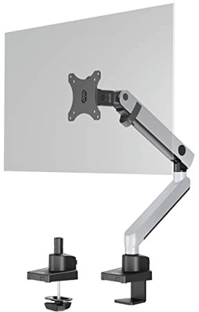 Durable Monitor Halterung Select Plus für 1 Monitor, Schwenkarm 90° drehbar, neigbar, höhenverstellbar, für VESA Bildschirme bis 32 und 8 kg, silber, 509623