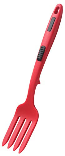 tinysiry Tenedor de cocina de silicona de grado alimenticio, tenedor de mezcla antiadherente resistente al calor para cocinar, utensilio de tenedor de fruta de pasta de postre de silicona para cocina