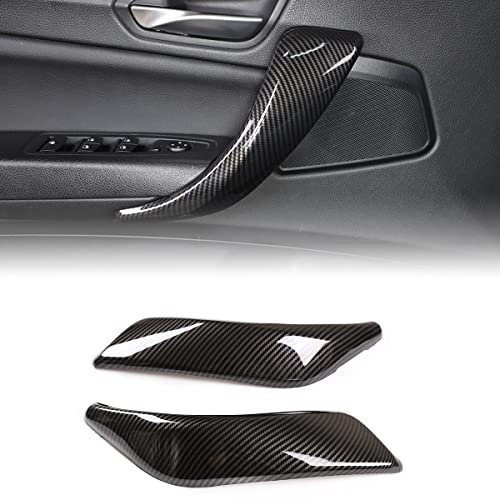 METYOUCAR Car Interior Handle Protection Cover for 1 Series 2 Series F20 F21 F22 F23 2012-2018, Door Handle Panel Pull Handle Trim (Carbon Fiber)