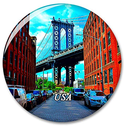 USA Amerika Dumbo Brooklyn Kühlschrankmagnet Dekorativer Magnet Aufkleber Reise Souvenir Kollektion Tourist City Geschenk Whiteboard Küche