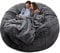 YudouTech Sitzsack Stuhl Abdeckung (nur Abdeckung, Keine Füllung),Großer runder weicher Flauschiger waschbarer Sitzsack Faulenzer-Sofa-Bettbezug für Erwachsene,Wohnzimmer Schlafzimmer Möbel Cover.