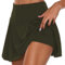 Short Femme Ete Casual Sport Tennis Plissée Jupe Running Yoga Chic et Elegant Couleur Uni Taille Haute Mode Plage Short Court Fluide Doux Leger Pas Cher Short Femme Grande Taille Vert armée L