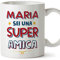 Mugffins Tazza Personalizzata in ceramica per AMICA 11 oz / 350 ml - In italiano - Sei Super - Idea regalo per compleanno, anniversario, natale