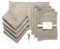 Varvara Home Leinen Servietten & Tischsets 8-er Pack | Premium Stoffservietten & Platzsets Reinleinen | Set-8 Servietten Platzdeckchen 100% Leinen LANDHAUSSTIL & LANGLEBIGKEIT (Natur Beige)