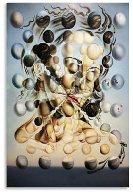 Salvador Dali berühmte Malerwerke (Galatea der Sphären) Druck Poster Leinwand Wandkunst Drucke Geschenke Foto Bild Gemälde Raumdekoration Heimdekoration 60 x 90 cm