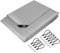 ECD Germany Premium Abdeckplane Gewebeplane mit Ösen, 4x6m 24m², 650g/m², Grau, PVC, Wasserdicht, Reißfest, 10 Haken, LKW-Plane Bootsplane Gartenplane Holzplane, Schutzplane für Gartenmöbel Pool Auto
