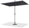PURPLE LEAF Parasol de Jardin Exterieur inclinable 180 x 270 cm Rectangulaire Parasols en aluminium Toile Protection UV pour Balcon Terrasse Patio, Gris clair