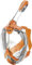 SEAC Amica, Masque de plongée avec Tuba pour Adultes et Enfants à partir de 6 Ans, Masque en polymère hypoallergénique sans phtalate, Orange, L/XL