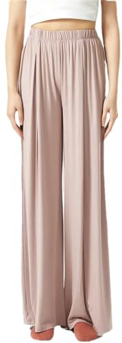 Pantalones de baile holgados de pierna ancha para mujer, pantalones clásicos básicos, suaves, profesionales, modernos, sueltos, Pnnrk, L