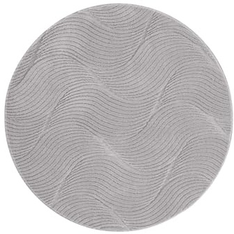 Taracarpet Kurzflor Boho Skandi Polyester Teppich in 3D Optik waschbar, pflegeleicht und robust ideal fürs Wohnzimmer, Schlafzimmer und Kinderzimmer auch als Badematte Grau Düne 080 cm rund