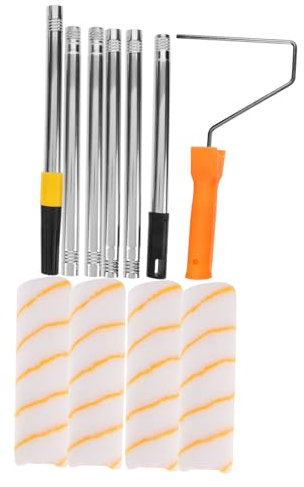 OSALADI Ausziehbares Farbset Teleskopstange Für Farbroller 1 8 M Kurzflorige Mikrofaserrolle