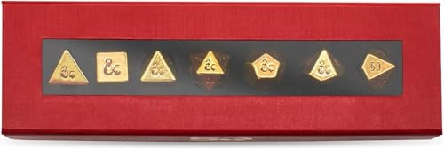 Ultra Pro - Dungeons & Dragons - 7RPG Heavy Metal Dice - 50th Anniversary