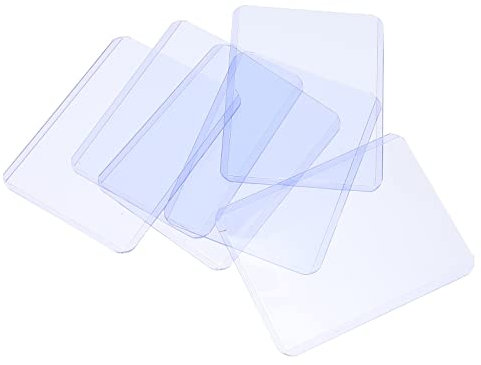 HAWILLOSCH Lot De 25 Porte-cartes d 39 Identité Double Face En Plastique Pour Photos De Jeu Couvertures En Pvc Réutilisables Et Effaçables