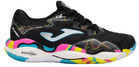 Joma Pádel Zapatilla Smash Negra, 37-47 - Suela Reactive Ball Que Absorve Impactos y Evita Torsiones en Articulaciones