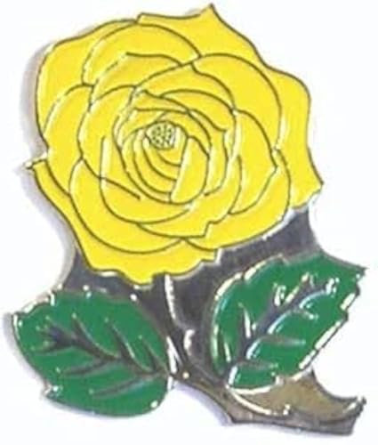 GBJUK English Yellow Rose Enamel Pin Badge Lapel