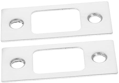 IWOWHERO 2pcs Door Latch Strike Plate Spacer Solid Stainless Steel Deadbolt Lock Plate Replacement