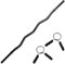 wuuhoo® Langhantelstange John - 200cm / 180 cm / 160 cm / 150 cm / 120 cm, 30mm, Stahl verchromte Hantelstange, 100kg Kapazität - Fitnessquipment für Zuhause 120 cm schwarz
