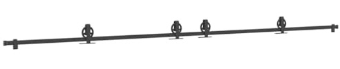 vidaXL Schiebetürbeschlag-Set 400 cm Stahl Schwarz