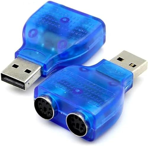 AYMBH USB to PS/2 Keyboard and Mouse Adapter - USB 2.0 A Male to Dual PS/2 Female, Plug-and-Play Converter for Legacy PS/2 Devices, Compatible with Windows, Mac, Linux Active Adapter T-splitter