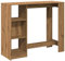 HEFZGDB Bartisch mit Regal Artisan-Eiche 124x46x103,5 cm Holzwerkstoff Gartentisch Bartisch Stehtisch Kleiner Küchentisch für Garten Speisesaal Küche Balkon