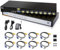 Switch KVM VGA a 8 porte, montaggio su rack 1U, 2048 x 1536 DDC2B, switch KVM USB con menu OSD, scansione automatica, monitoraggio del dispositivo, controllo fino a 8 computer/server con cavi KVM VGA