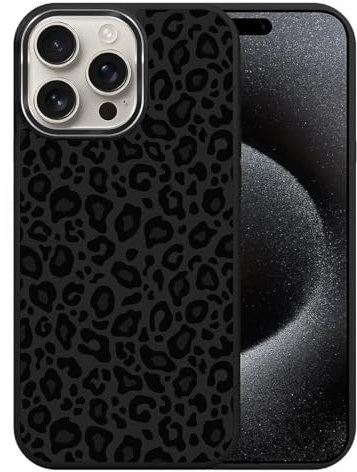 artslion Magnetisch Hülle für iPhone 14 Pro 6,1 Zoll Kompatibel mit MagSafe, Handyhülle Rückseite Stoßfest Schutzhülle-schwarzer Leopard Muster