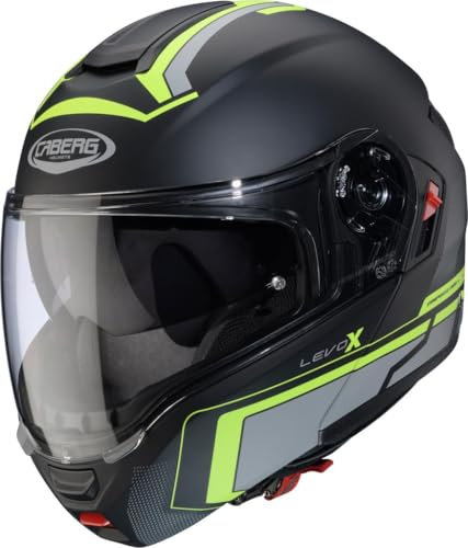 CABERG HELMET LEVO X ELITE MATT BLACK/GREY/YELLOW FLUO XXL