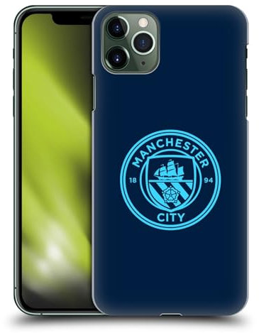 Head Case Designs Licenza Ufficiale Manchester City Man City FC Blu Elettrico Stemma Custodia Cover Dura per Parte Posteriore Compatibile con Apple iPhone 11 PRO Max