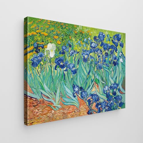 Giallobus - Gemälde - Vincent Van Gogh - - Standardleinwand - 100x70-08 - Iris - Bereit zum Aufhängen - Moderne Gemälde
