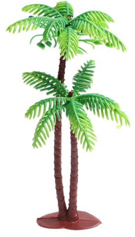 Jeorywoet Palme in plastica, Mini Palme, 5, 1x3.2x3, 2 Pollici di Simulazione di plastica per Artigianato, Modello paesaggistico Mini Paesaggio, Topper Torta, Topper per Torta Albero
