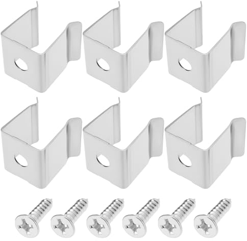 LT Easiyl 50 Stück Edelstahl-Lichtschlauch-Montageclips 12 X 11 X 13,5 Mm Lampenkanal-Halterstreifen für 8–11 Mm LED-Streifen