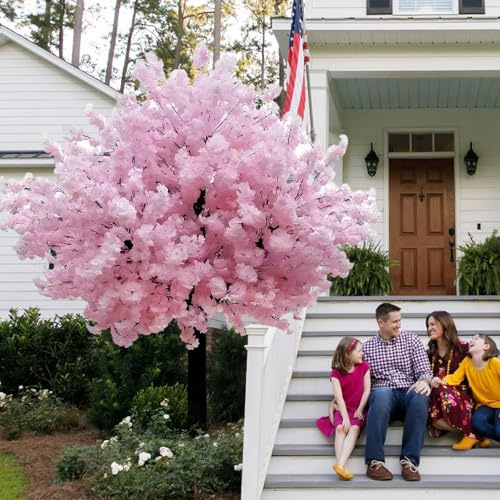 árbol Artificial De Cerezo En Flor, Hecho a Mano Cerezo Arbol, Arboles Artificiales Rosa, Planta Decorativa Para Interior Y Exterior, Navidad, Jardín, Casa, Oficina, Fiesta, Boda 1.8×1.5m