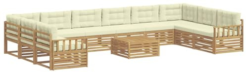 vidaXL Sofagarnituren Massivholz Akazie, Garten, modernes Outdoor-Sofa, gemütliche Lounge-Möbel für die Terrasse, langlebige Sitzgruppe