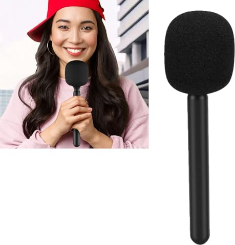 Yunseity Asta Portatile per Microfono Wireless con Spugna Antivento, Attrezzatura Ergonomica per MIC 1 2 Hollyland Lark M1 Clip su Microfoni per Interviste e Streaming