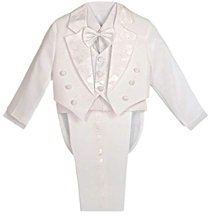 Lito Angels Completo Elegante 5 Pezzi per Bambino | Smoking per Bambino, Giacca, Gilet, Camicia, Pantaloni, Papillon, Battesimo, Set 5 pezzi, Stile elegante