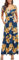OUGES Women's V-Neck Pattern Pocket Maxi Long Dress, Floral-9, L