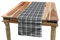 ABAKUHAUS Schwarz und Grau Tischläufer, Schottische Steppdecke, Esszimmer Küche Rechteckiger Dekorativer Tischläufer, 40 x 180 cm, Hellgrau und Schwarz