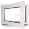 Kellerfenster - Kunststoff - Fenster - innen weiß/außen weiß - BxH: 120 x 40 cm - 1200 x 400 mm - DIN Links - 2 fach Verglasung - 60 mm Profil