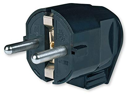 ALING-CONEL Schutzkontakt Winkelstecker 16A/250V~ Schwarz