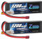 Zeee 3S LiPo Akku 11,1V 50C 3200mAh mit T Stecker für RC Auto, RC Flugzeug, RC Hubschrauber, RC Hobby (2 Packungen)