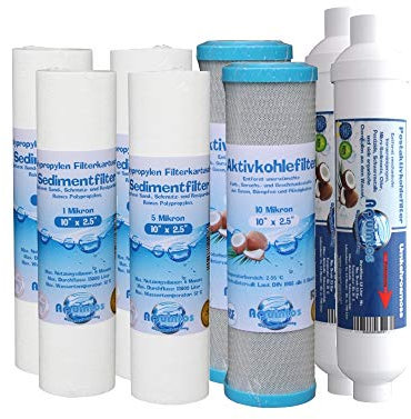 Ersatzfiltersatz (8 Filter) für 5 stufige Osmoseanlagen