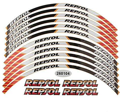 Three T Motorrad Felgenrandaufkleber Felgen Aufkleber Reflektierende Streifen Klebeband für REPSOL HRC CBR250RR CBR400RR CBR600RR CBR1000RR