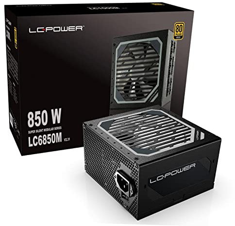 LC-POWER LC6850M 850W PC Netzteile Super Silent Modular Serie Voll-Modulares Kabelmanagement 80Plus Gold